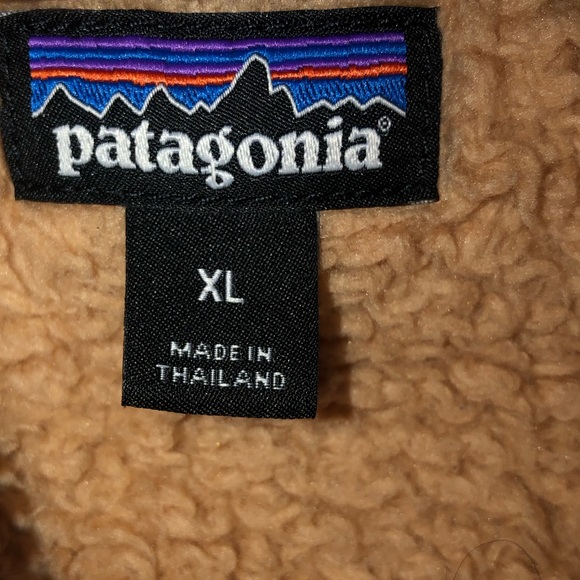 Patagonia Los Gatos Jacket youth girls XL Camel high pile fleece cozy hike - Picture 5 of 13